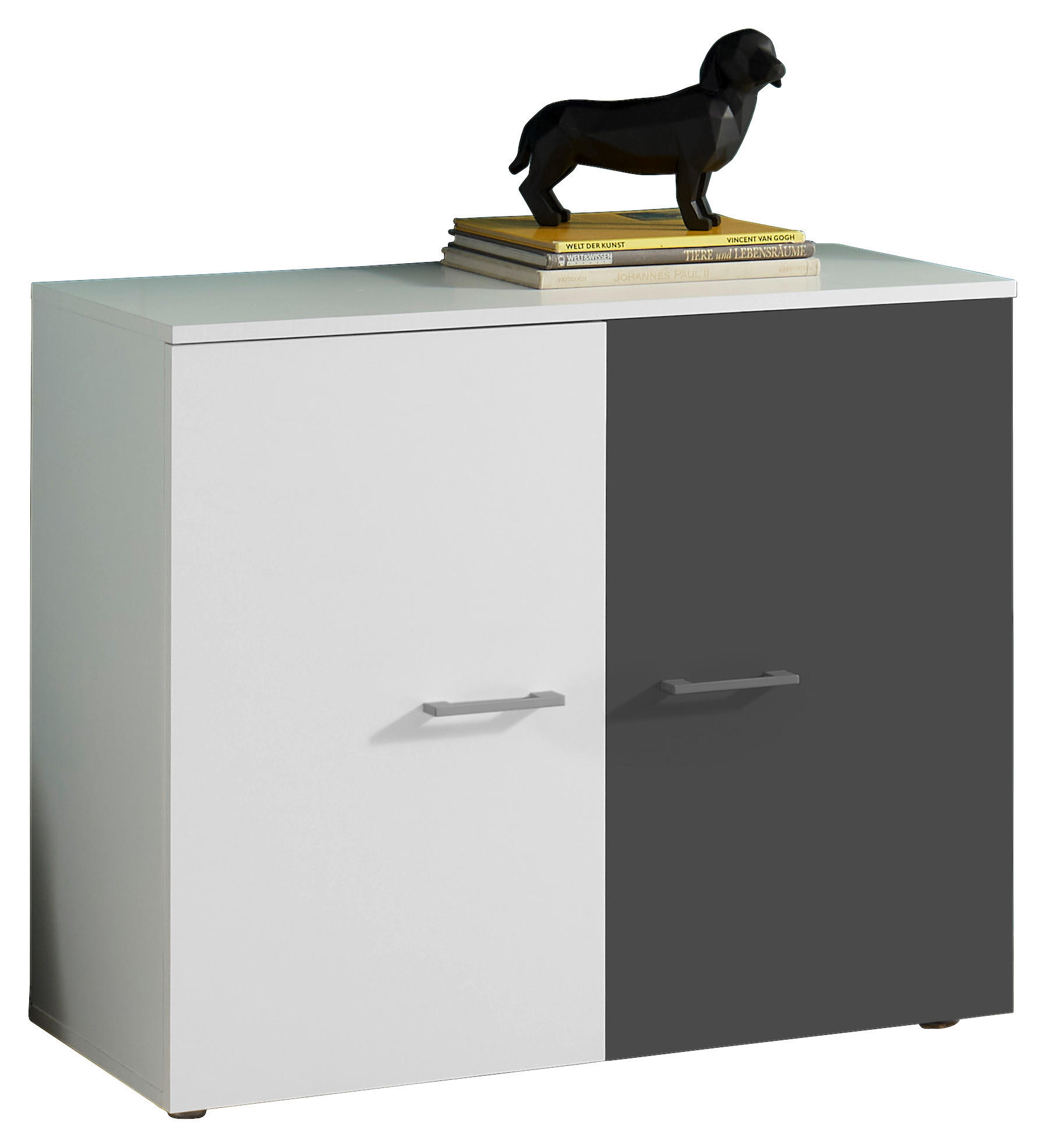 KINDERKOMMODE 90/74/37 cm - Alufarben/Graphitfarben, MODERN, Holzwerkstoff/Kunststoff (90/74/37cm) - Carryhome