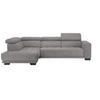 ECKSOFA in Mikrofaser Hellgrau  - Hellgrau/Schwarz, Design, Textil/Metall (207/301cm) - Xora