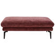 3-SITZER-SOFA in Velours Dunkelrot  - Beige/Schwarz, Design, Textil/Metall (222/89/104cm) - Dieter Knoll