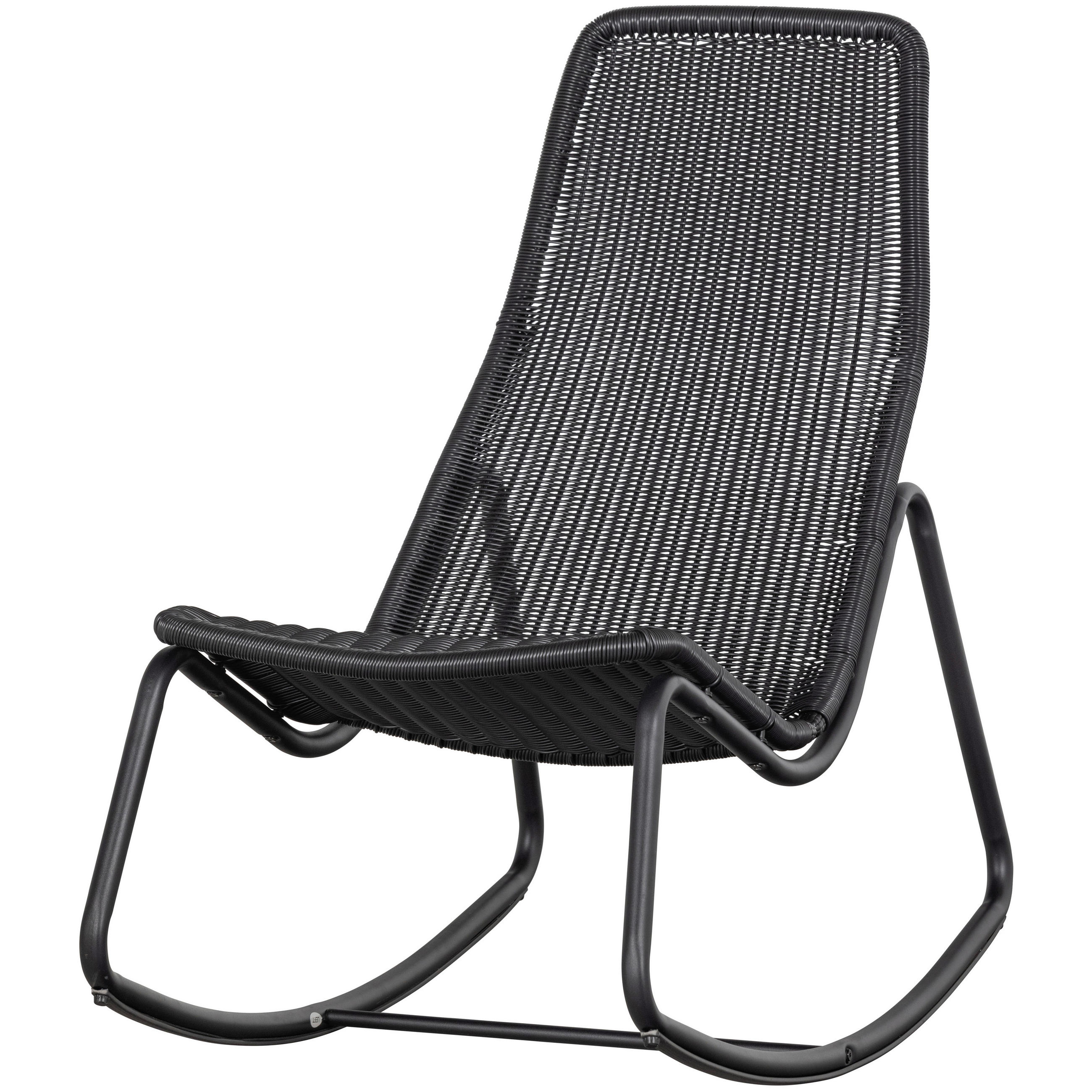 SCHAUKELSTUHL in beschichtet Schwarz  - Schwarz, Design, Textil/Metall (51/97/95cm) - Livetastic
