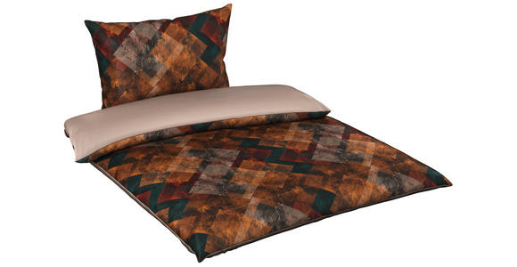 WENDEBETTWÄSCHE Sebi Satin 140/200 cm  - Beige, KONVENTIONELL, Textil (140/200cm) - Novel