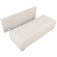 SCHLAFSOFA Struktur Creme  inkl. Rückenkissen, Armlehnenkissen, Bettkasten, Schlaffunktion, Rücken echt  - Creme/Schwarz, KONVENTIONELL, Kunststoff/Textil (195/93/83cm) - Carryhome