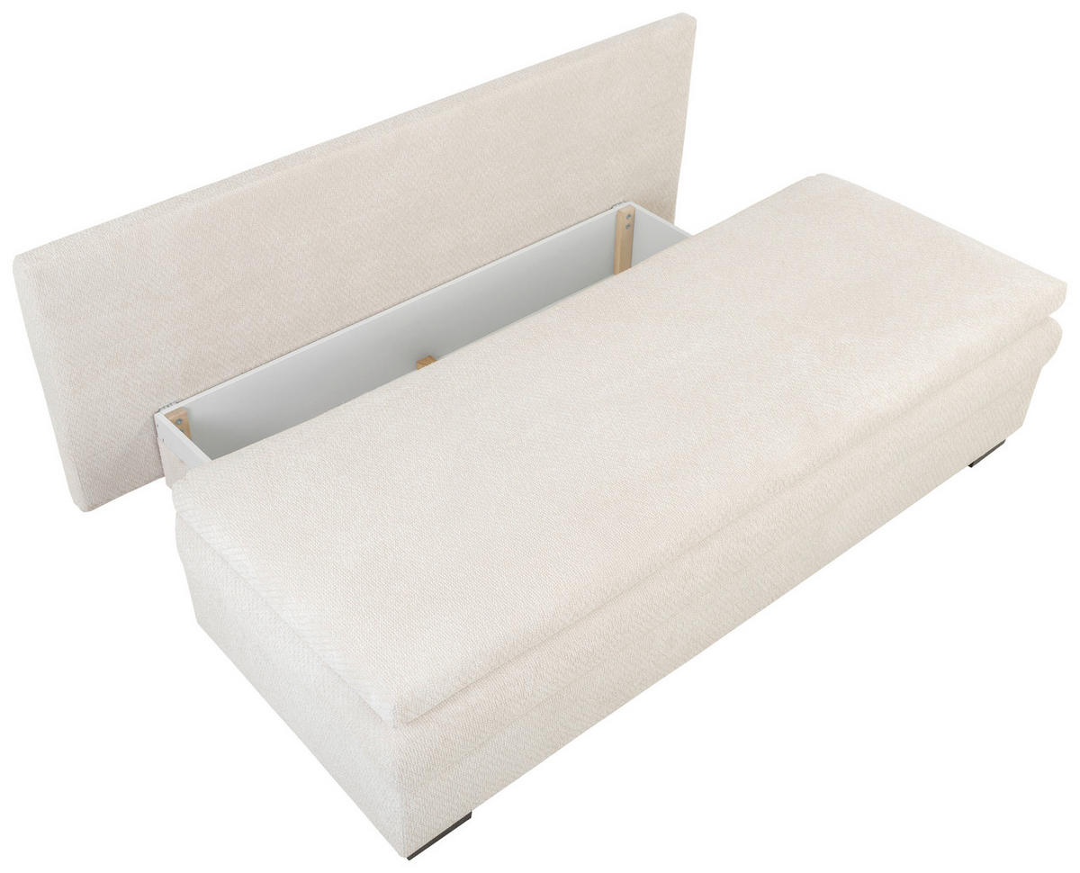 SCHLAFSOFA - Creme/Schwarz, KONVENTIONELL, Kunststoff/Textil (195/93/83cm) - Carryhome