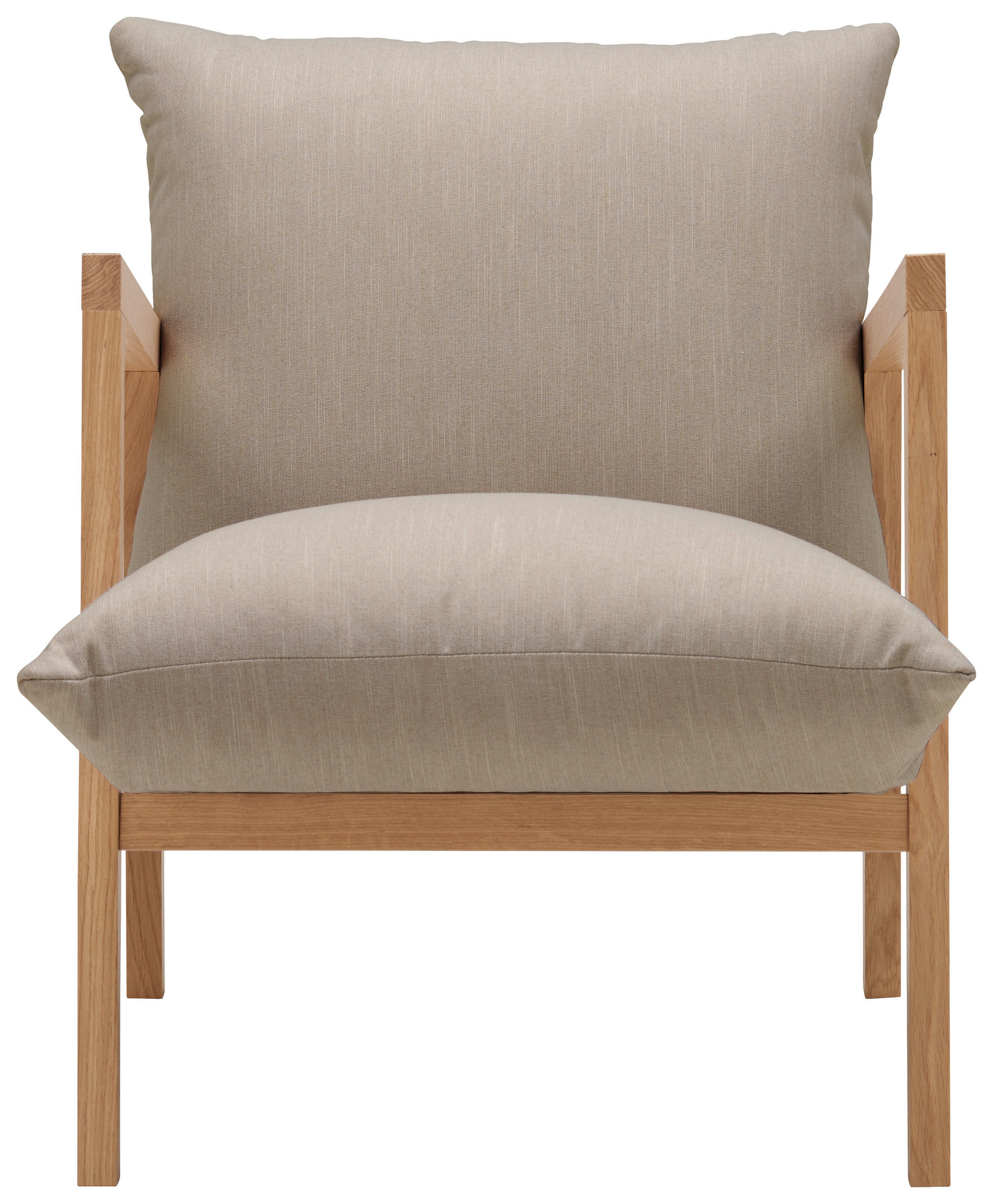 SESSEL Webstoff Hellbraun    - Hellbraun/Eichefarben, Design, Holz/Textil (65/80/85cm) - Carryhome