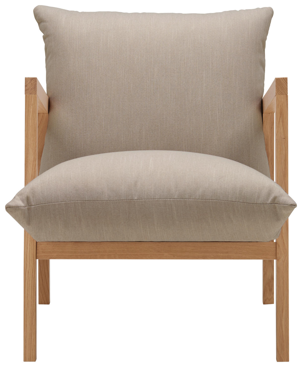 SESSEL Webstoff Hellbraun    - Hellbraun/Eichefarben, Design, Holz/Textil (65/80/85cm) - Carryhome