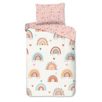 KINDERBETTWÄSCHE 140/200 cm  - Hellrosa/Weiß, Trend, Textil (140/200cm)