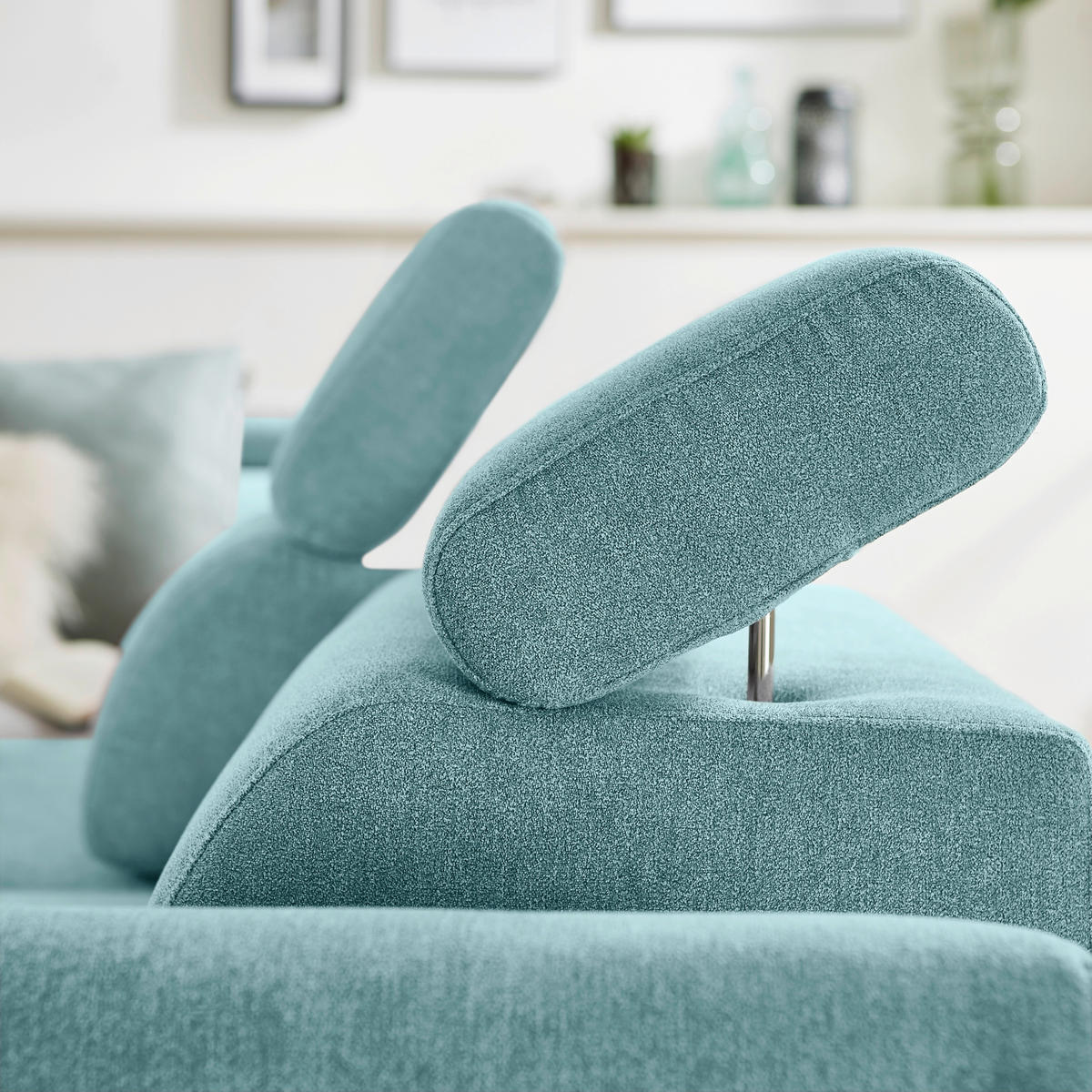 ROHOVÁ SEDACIA SÚPRAVA, textil, modrá - čierna/modrá, Design, kov/textil (237/277cm) - Stylife