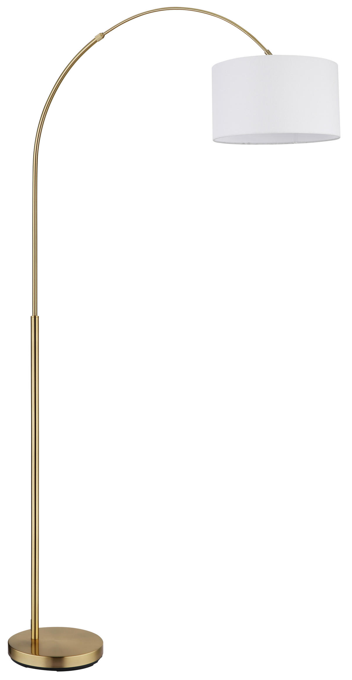 STEHLEUCHTE Truett 115/35/195 cm  - Messingfarben/Schwarz, Design, Kunststoff/Textil (115/35/195cm) - Globo