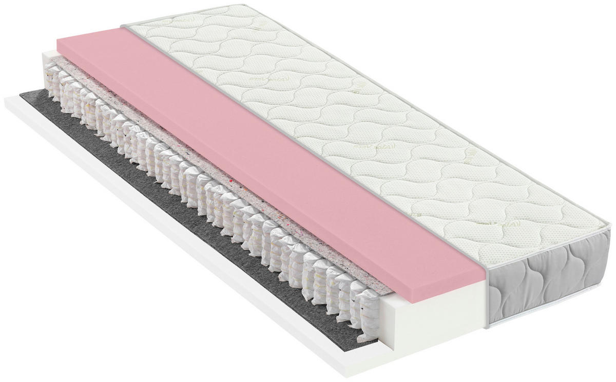 TAŠTIČKOVÝ MATRAC, 90/200 cm - biela, Basics, textil (90/200cm) - Swedish Line