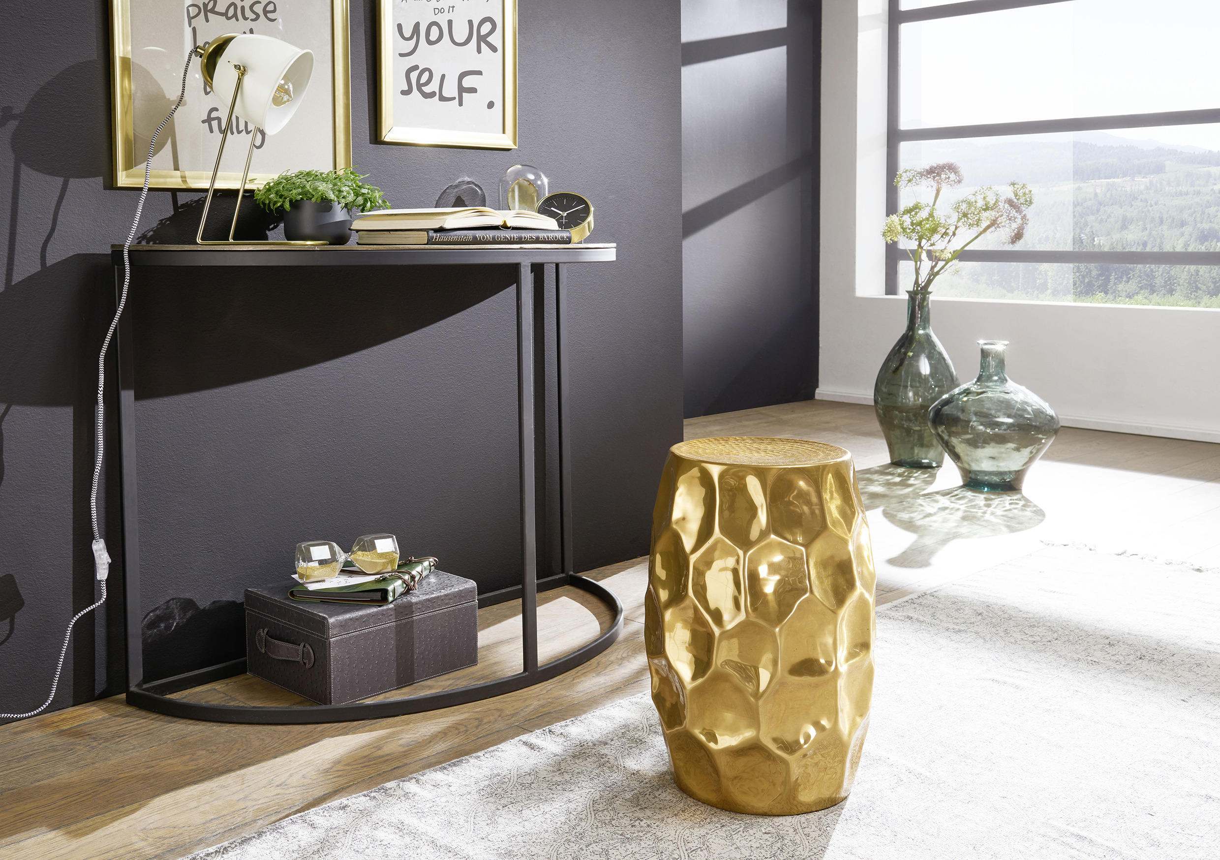 SIDOBORD i metall 30/30/47 cm  - guldfärgad, Lifestyle, metall (30/30/47cm) - MID.YOU
