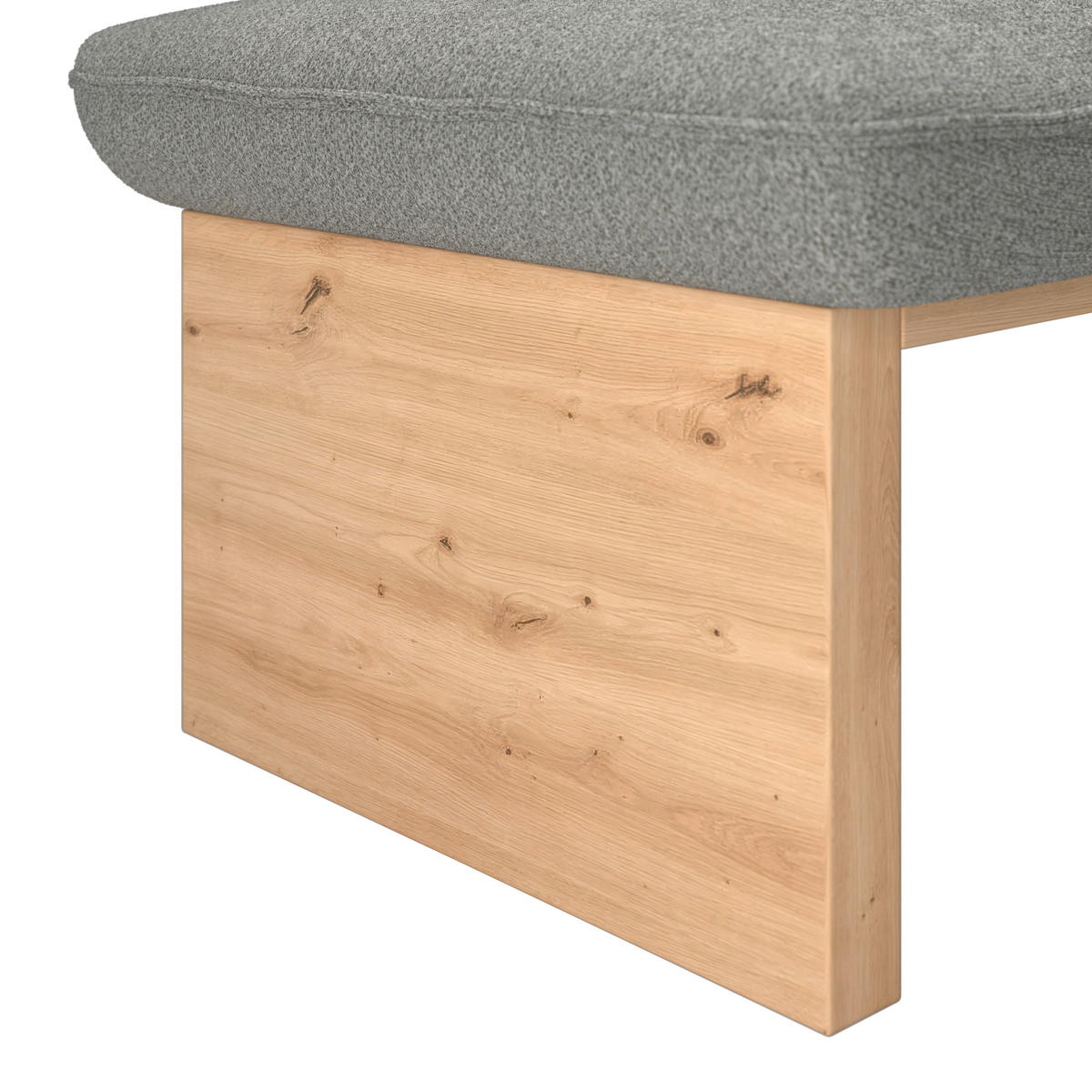 ECKBANK 212/170 cm Webstoff Grau Eiche Sperrholz   - Eichefarben/Grau, KONVENTIONELL, Holz/Textil (212/170cm) - Livetastic