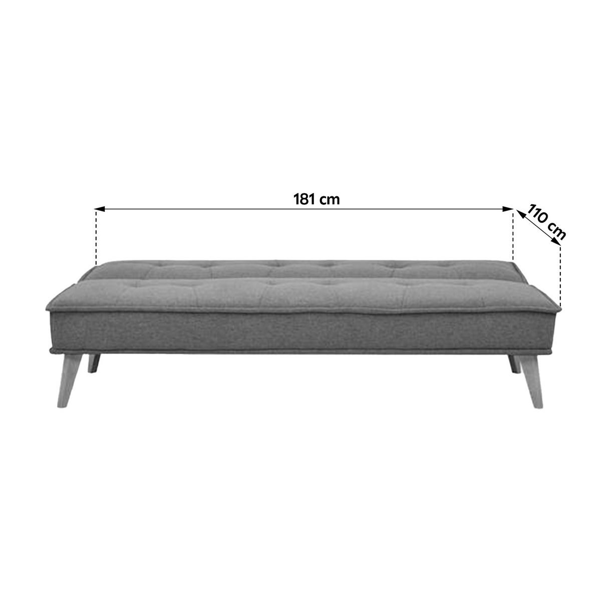 SCHLAFSOFA Webstoff Gelb  - Gelb/Kieferfarben, Design, Holz/Textil (181/82/85cm) - MID.YOU