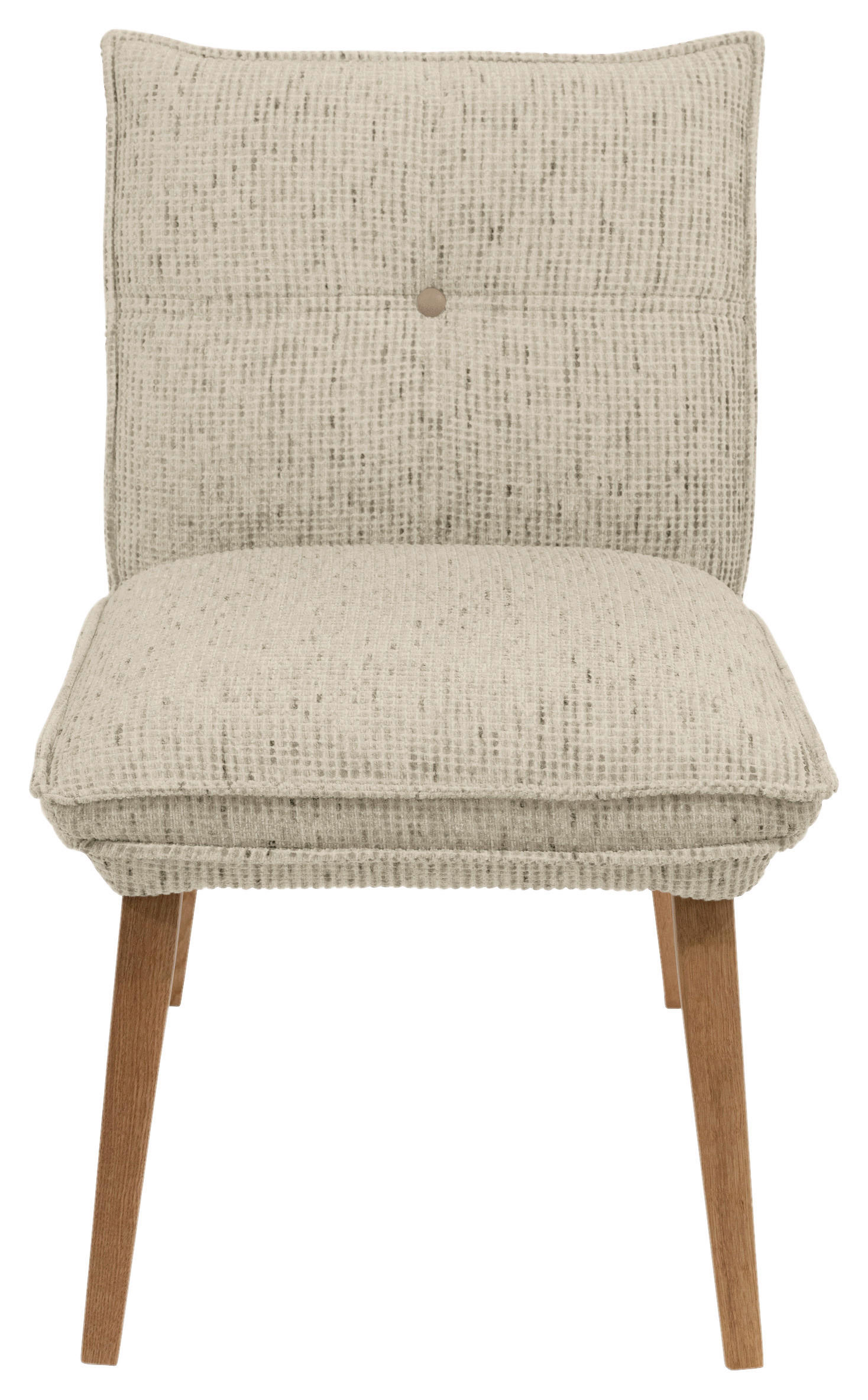 STUHL Chenille Eichefarben, Beige Eiche massiv  - Eichefarben/Beige, KONVENTIONELL, Holz/Textil (52/86/65cm) - Valdera
