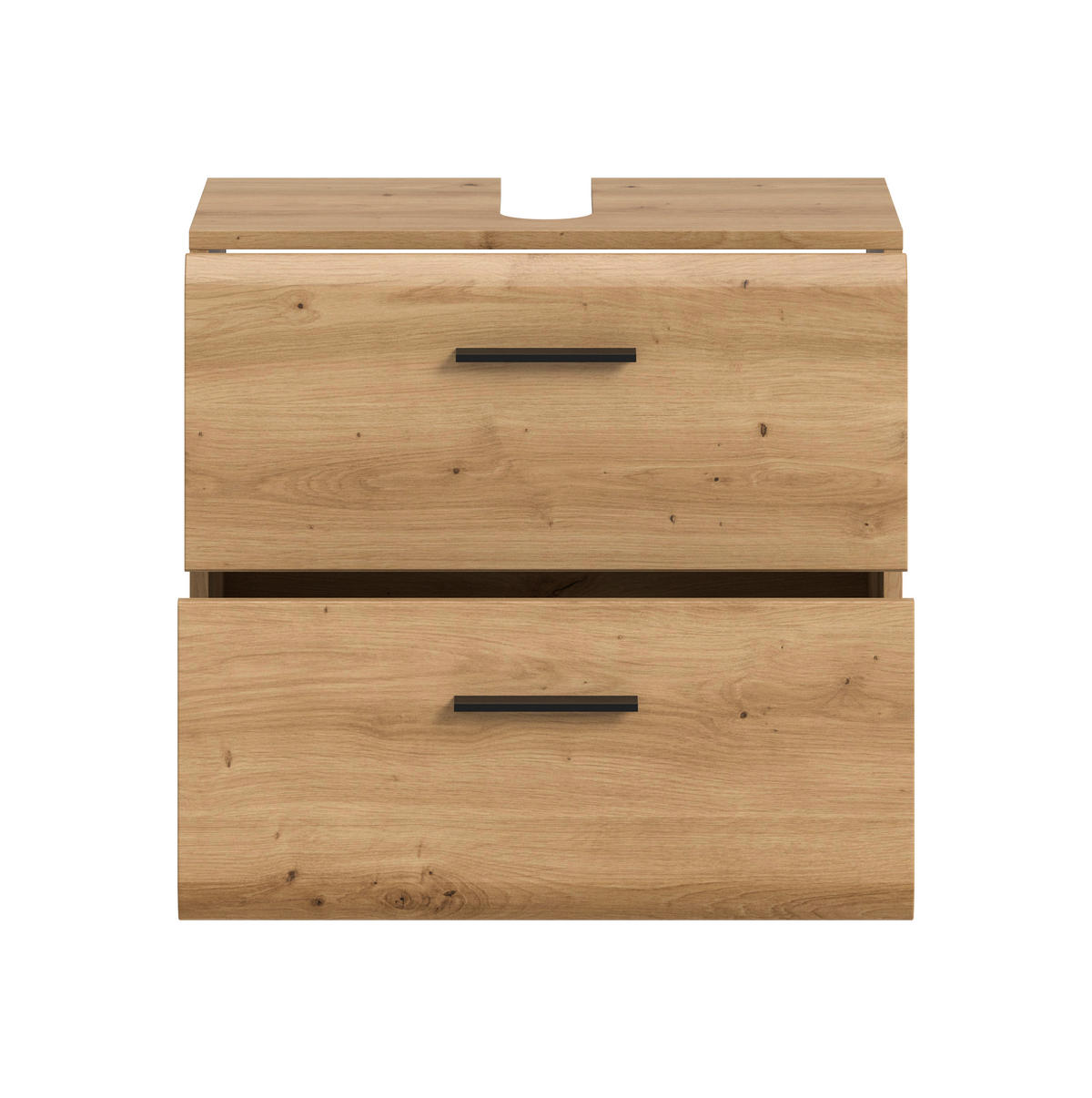 WASCHBECKENUNTERSCHRANK 60/58/30 cm  - Schwarz/Eiche Artisan, Trend, Holzwerkstoff/Kunststoff (60/58/30cm) - MID.YOU