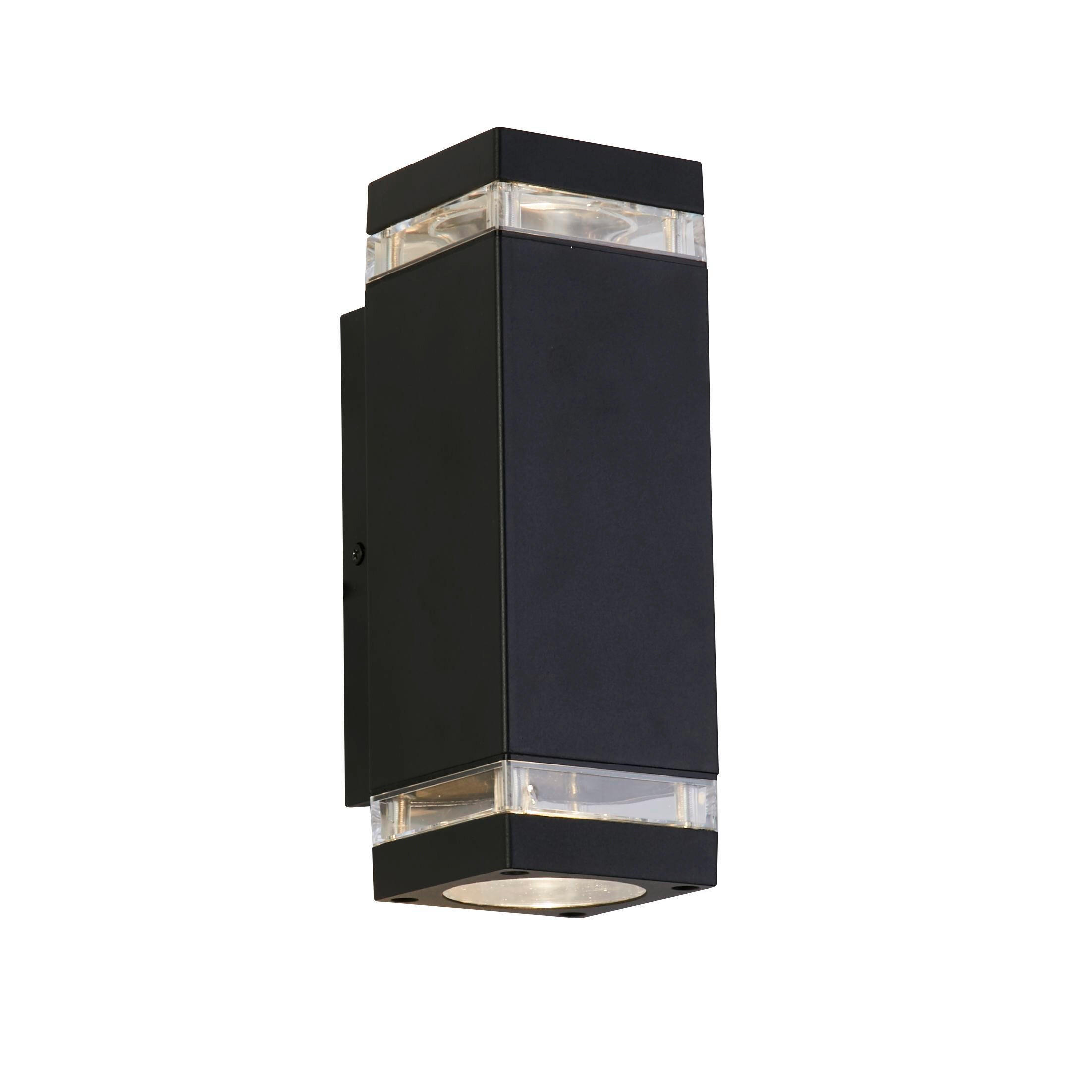 AUSSENWANDLEUCHTE Houston 8/11/23 cm  - Klar/Schwarz, Design, Kunststoff/Metall (8/11/23cm)