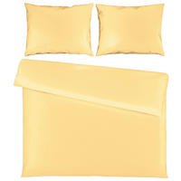 BETTWÄSCHE 2-teilig TANJA Satin 200/200 cm  - Gelb, Basics, Textil (200/200cm) - Novel