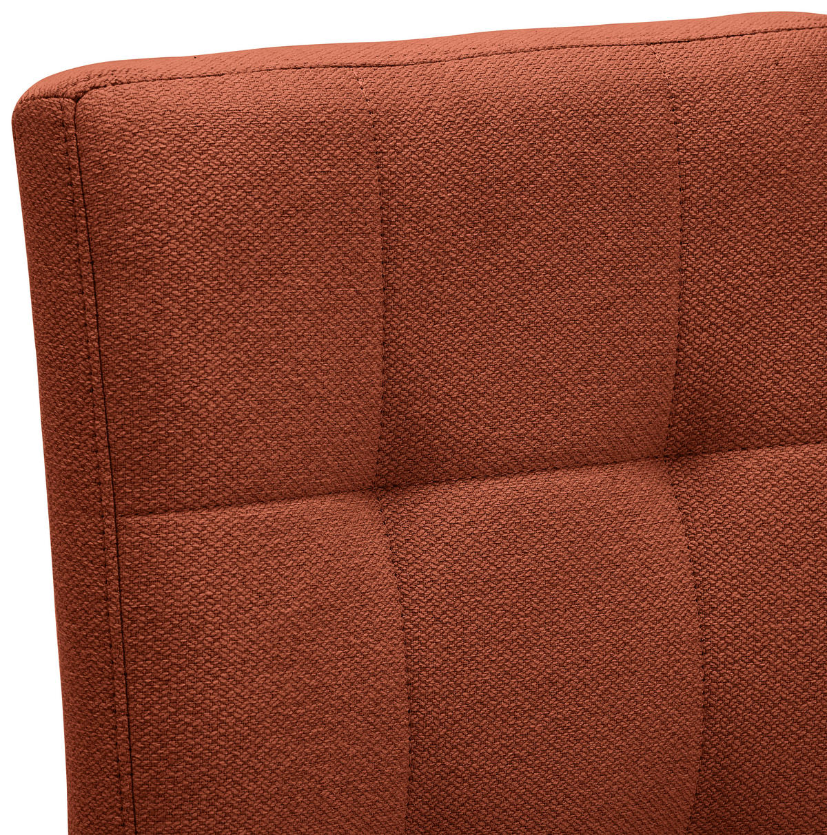 STUHL Webstoff Schwarz, Rostfarben  - Rostfarben/Schwarz, Design, Textil/Metall (46/91/61cm) - home24
