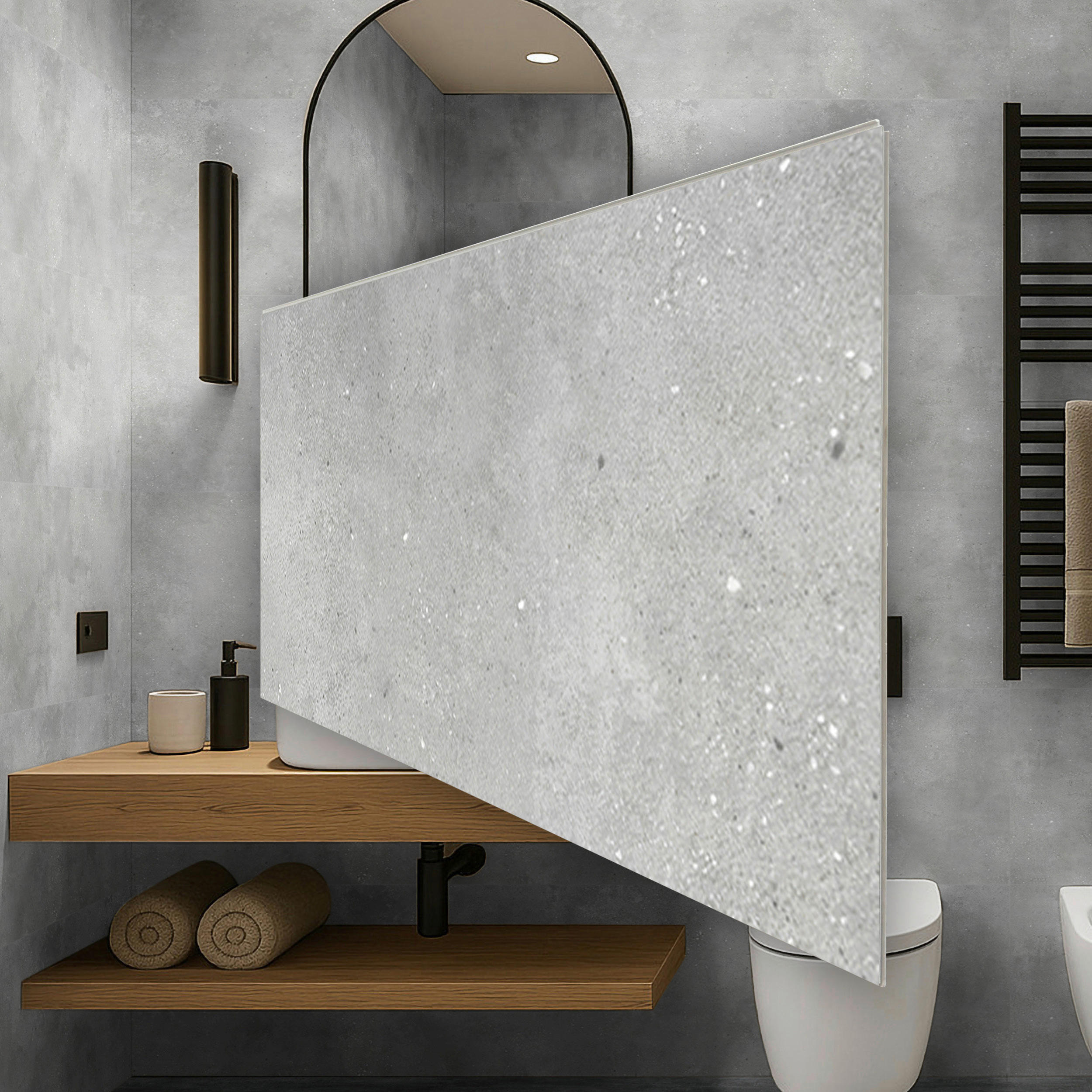 Vinyl für die Wand  - Hellgrau, MODERN, Kunststoff (60/30/0,37cm)