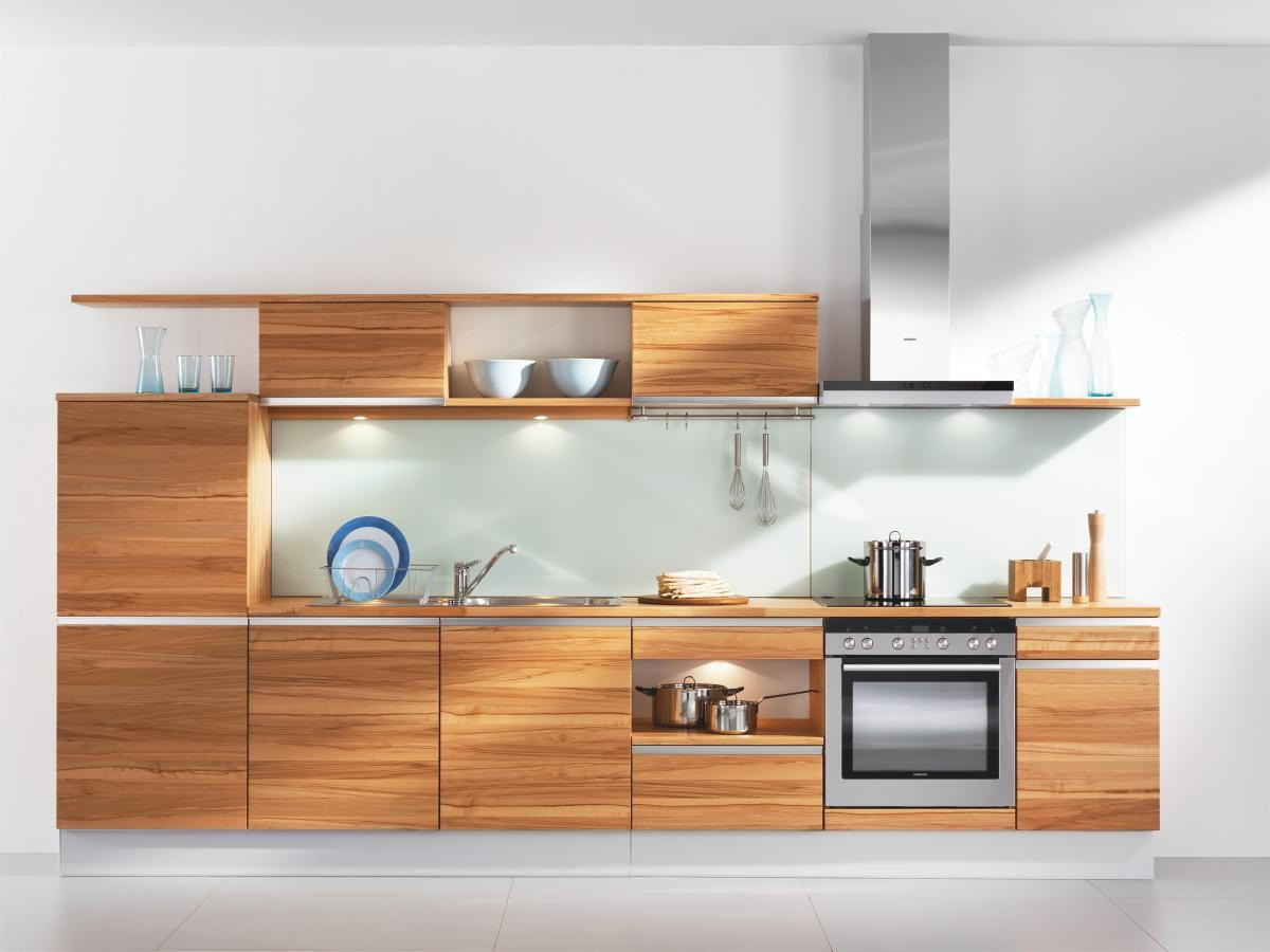 EINBAUKÜCHE L1  - Kernbuche, Design, Holz/Holzwerkstoff - Team 7