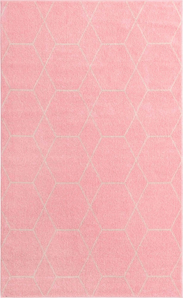 TEPPICH "CROSSES FRIEZE" 150/245 cm  - Rosa/Weiß, KONVENTIONELL, Textil (150/245cm) - MID.YOU