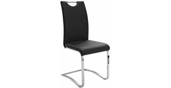 SCHWINGSTUHL in Lederlook - Schwarz, Design, Textil/Metall (43/100/57cm) - Carryhome