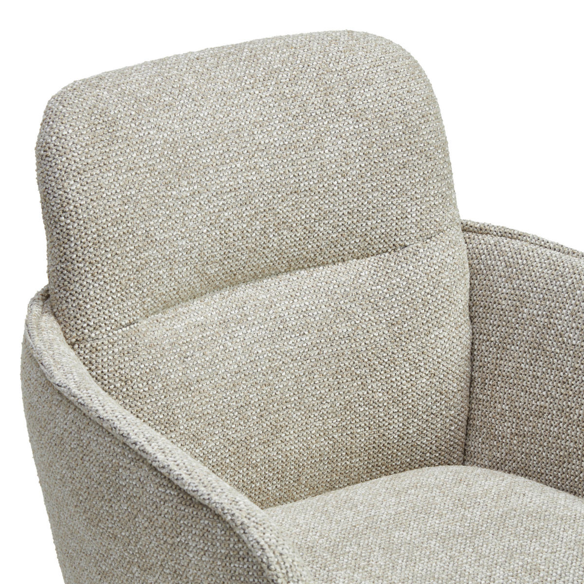 ARMLEHNSTUHL   Struktur  - Beige/Dunkelbraun, MODERN, Holz/Textil (61/88/59cm) - MID.YOU