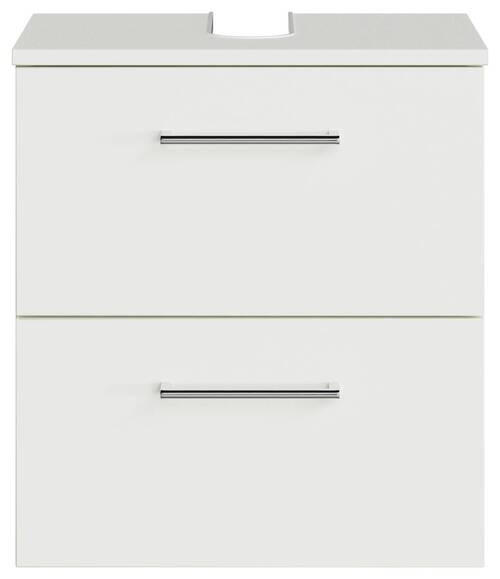 WASCHBECKENUNTERSCHRANK 45/49,8/33,3 cm  - Chromfarben/Weiß, KONVENTIONELL, Holzwerkstoff/Metall (45/49,8/33,3cm) - Sadena