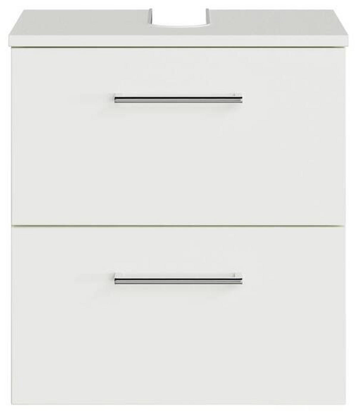 WASCHBECKENUNTERSCHRANK 45/49,8/33,3 cm  - Chromfarben/Weiß, KONVENTIONELL, Holzwerkstoff/Metall (45/49,8/33,3cm) - Sadena
