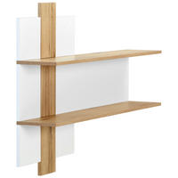 WANDPANEEL Weiss, Eichefarben  130/84,2/21 cm  - Weiss/Eichefarben, Design, Holzwerkstoff (130/84,2/21cm) - Ti'me