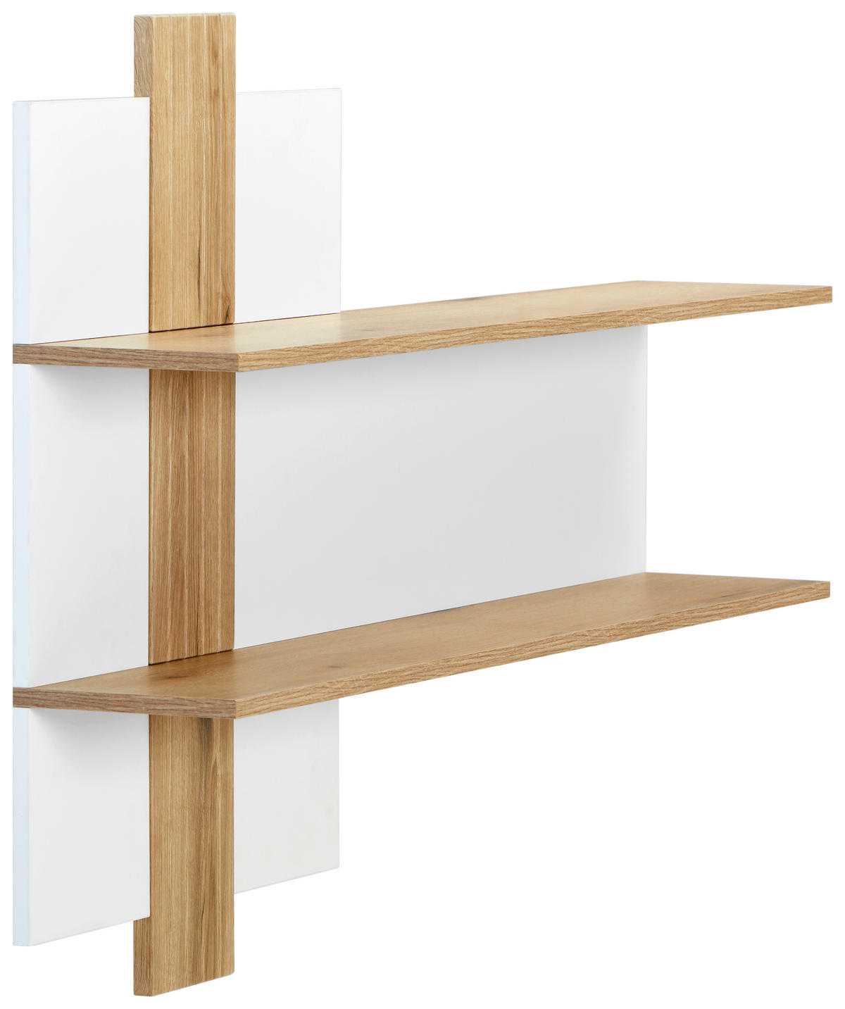 WANDPANEEL Weiss, Eichefarben  130/84,2/21 cm  - Weiss/Eichefarben, Design, Holzwerkstoff (130/84,2/21cm) - Ti'me