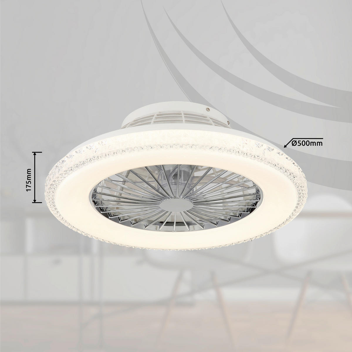 STROPNÍ VENTILÁTOR, 50/17,5 cm  - Basics (50/17,5cm) - Globo