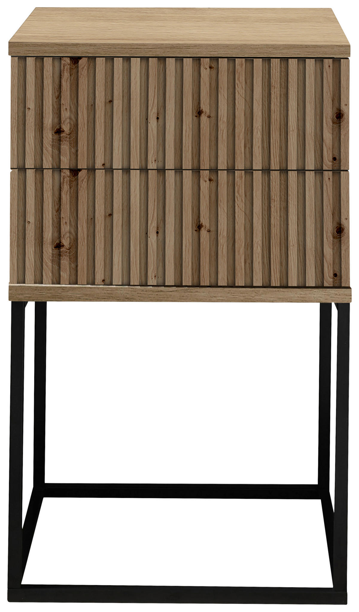 NACHTSCHRANK 40/65/38,5 cm  - Schwarz/Eiche Artisan, MODERN, Holzwerkstoff/Metall (40/65/38,5cm) - Livetastic