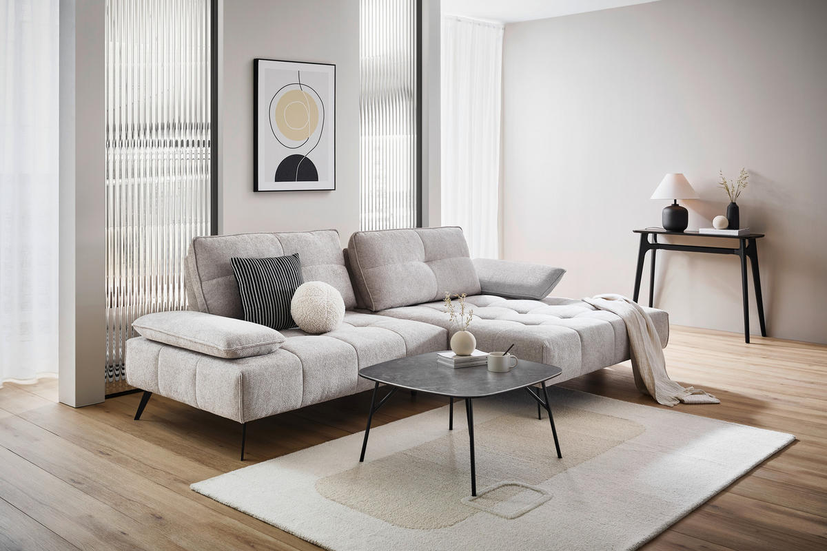 SOFFBORD i metall, glas, keramik 75/75/40 cm  - svart/grå, Basics, metall/glas (75/75/40cm) - Xora