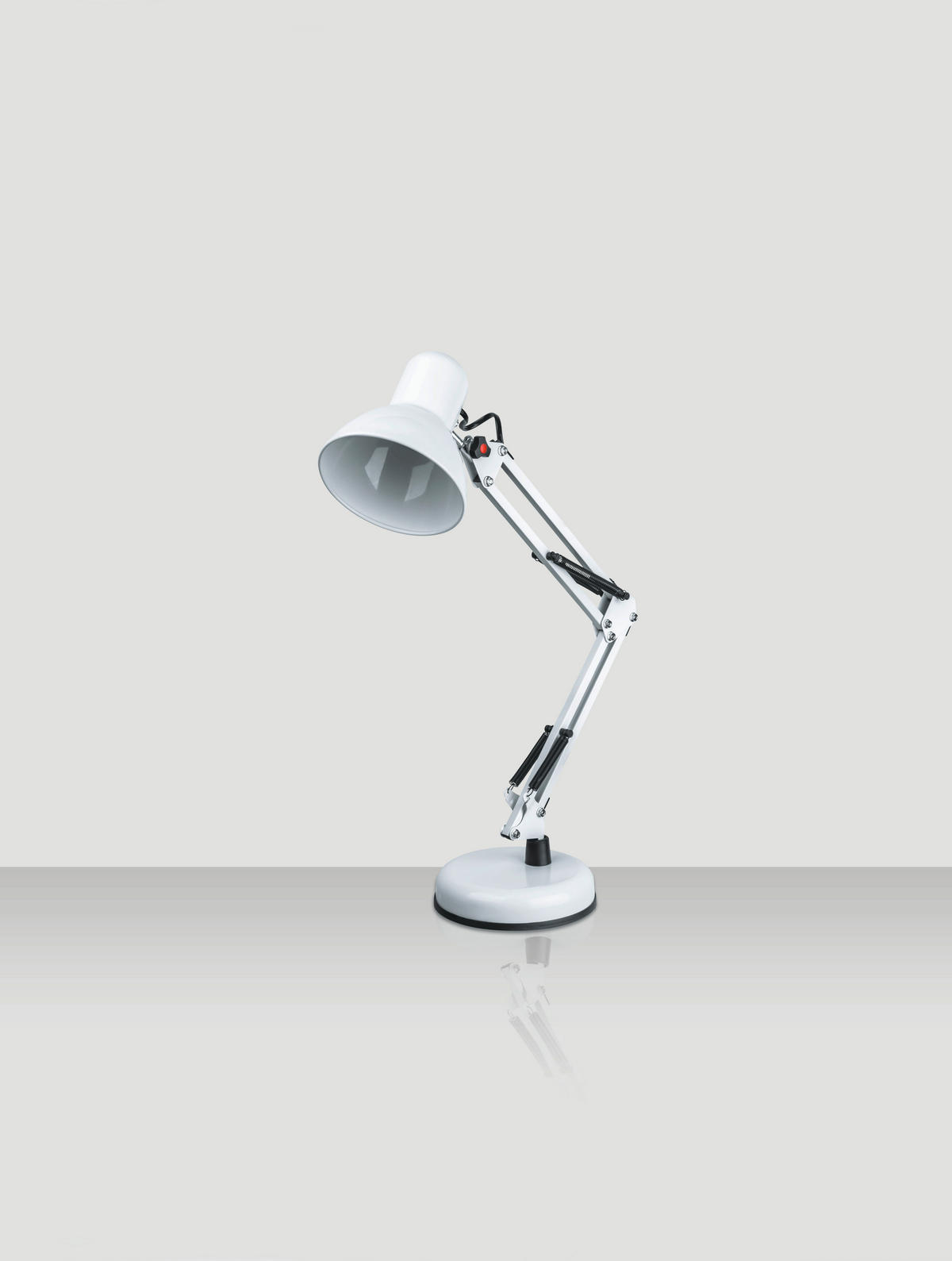 LAMPA NA PÍSACÍ STÔL, E27, 40/15/59 cm - biela, Basics, kov/plast (40/15/59cm) - Novel