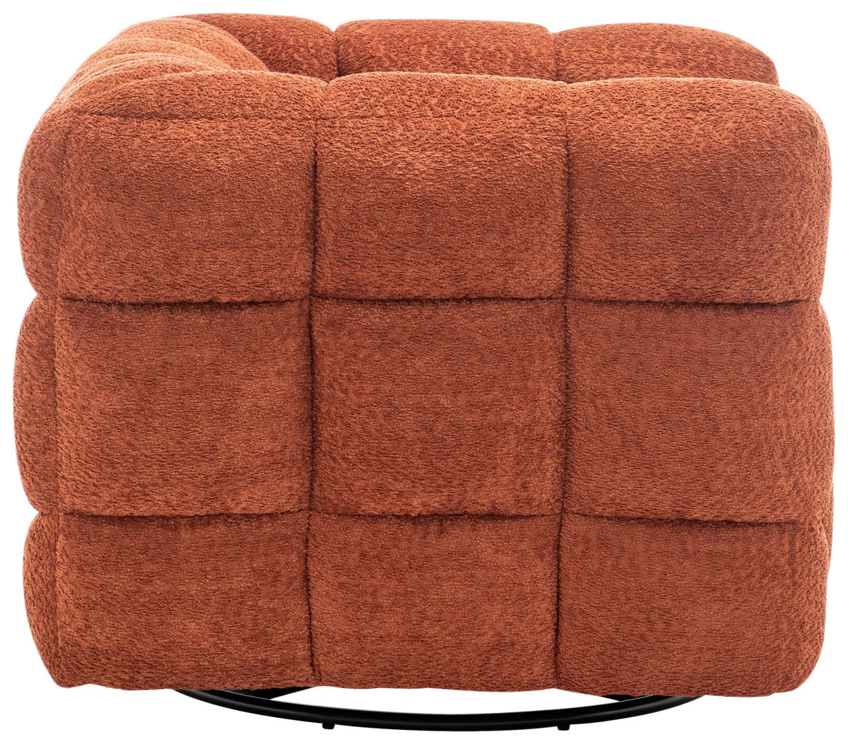 SESSEL in Bouclé Orange  - Schwarz/Orange, Design, Textil/Metall (94/83/71cm) - Livetastic