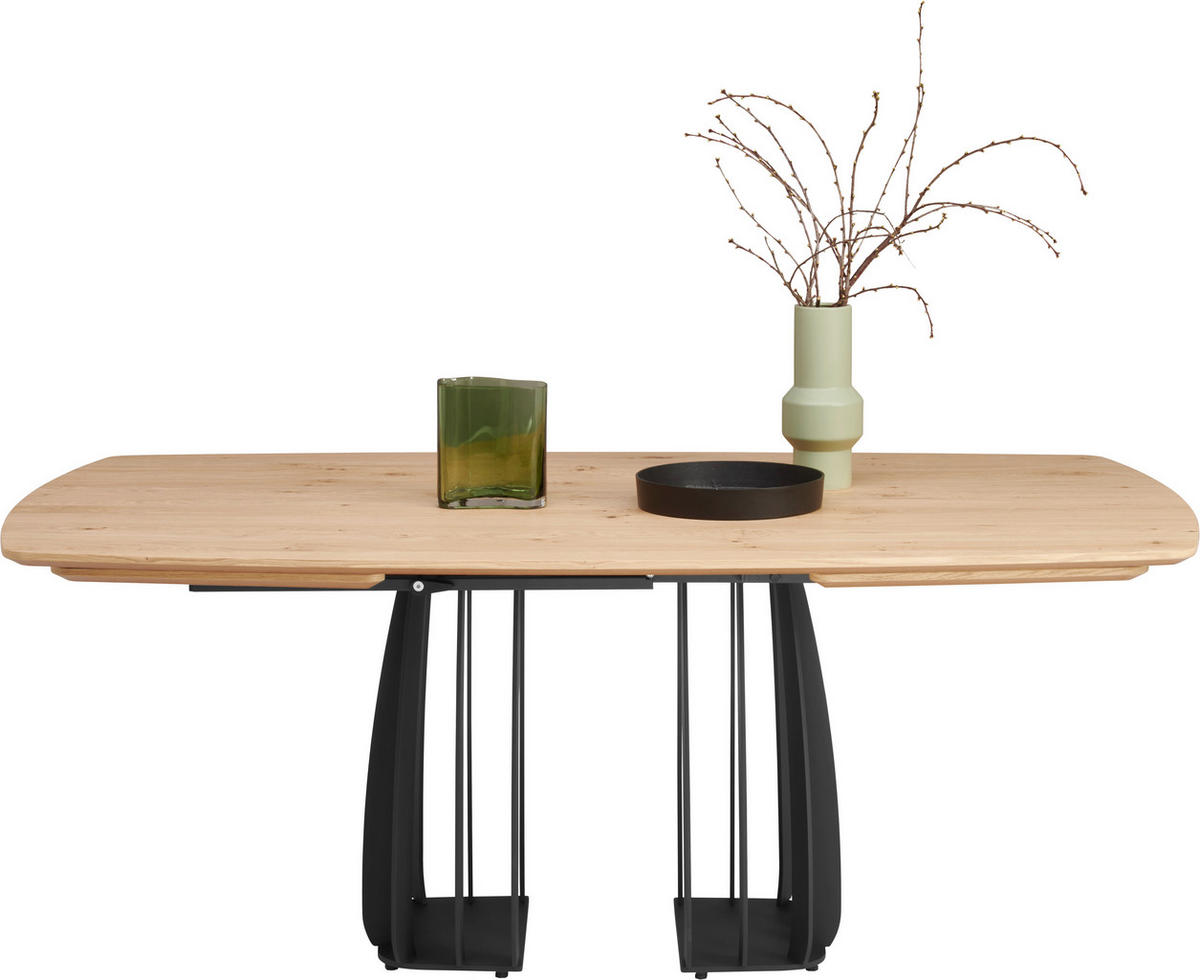 ESSTISCH 160/100/76 cm Echtholz  Holz, Metall in verschiedenen Größen erhältlich, in verschiedenen Holzarten erhältlich, in verschiedenen Holzdekoren erhältlich bootsförmig Anthrazit, Wildeiche  - Wildeiche/Anthrazit, Design, Holz/Metall (160/100/76cm) - Venjakob