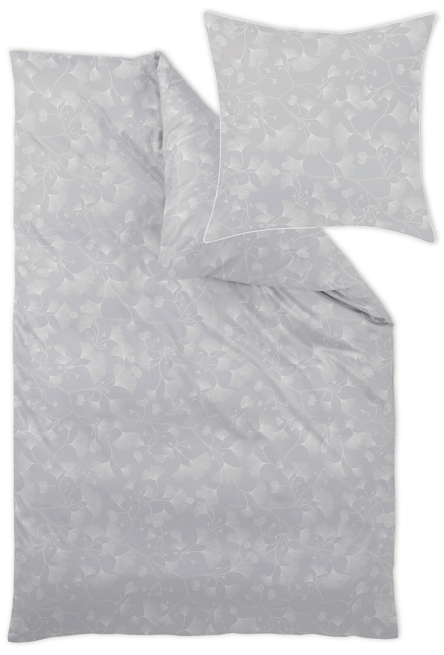 BETTWÄSCHE Damast 135/200 cm - Silberfarben, Design, Textil (135/200cm) - Curt Bauer