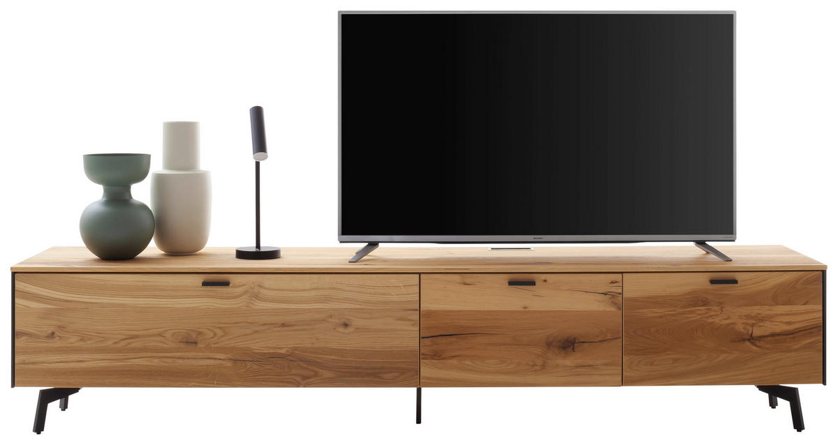 LOWBOARD Anthrazit, Eichefarben  242/53,5/53 cm  - Eichefarben/Anthrazit, Design, Holz/Metall (242/53,5/53cm) - Schöner Wohnen