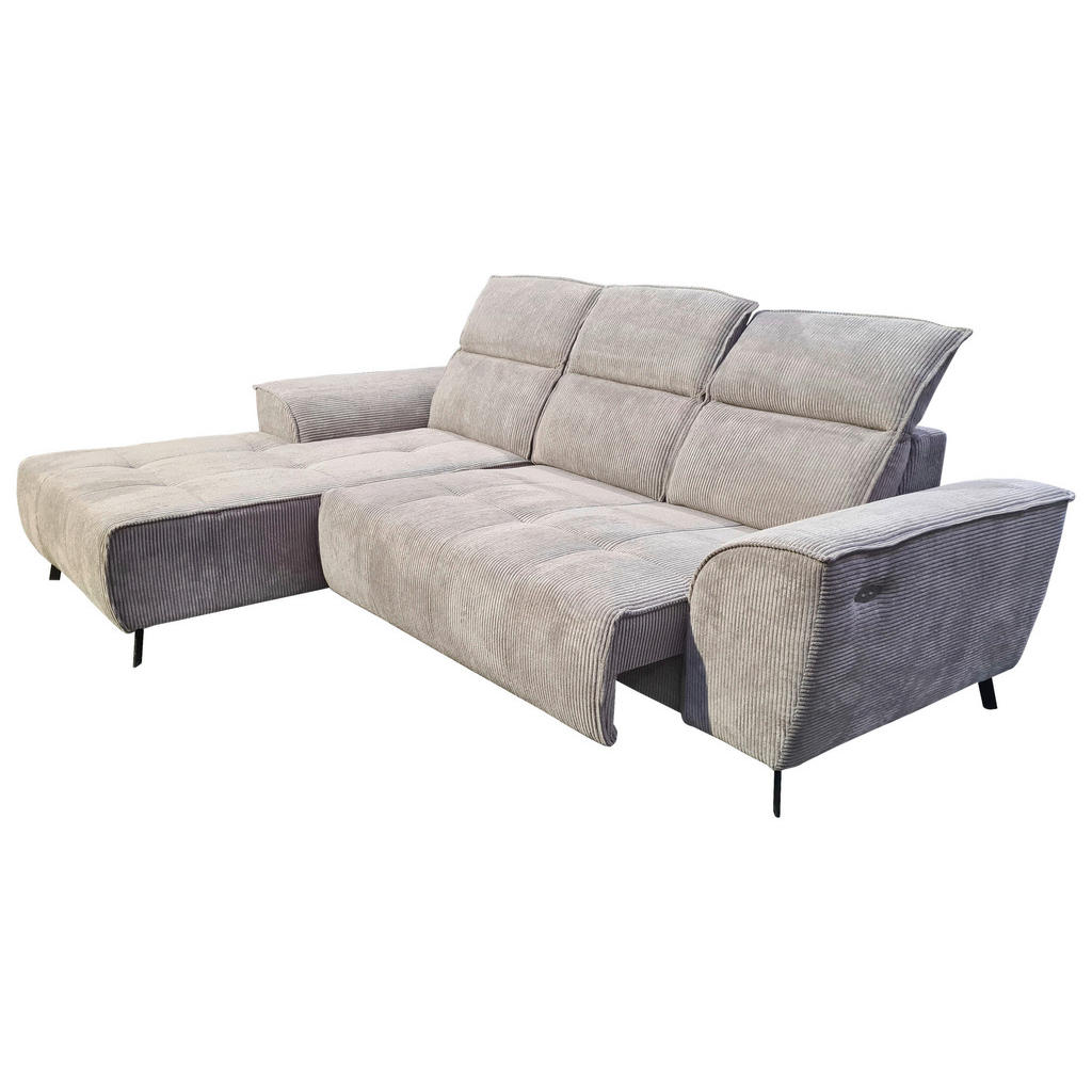 Thumbnail - Carryhome Ecksofa, Taupe, Textil, 3-Sitzer, Ottomane links, L-Form, 290x196 cm, Liegefunktion, seitenverkehrt erhältlich...