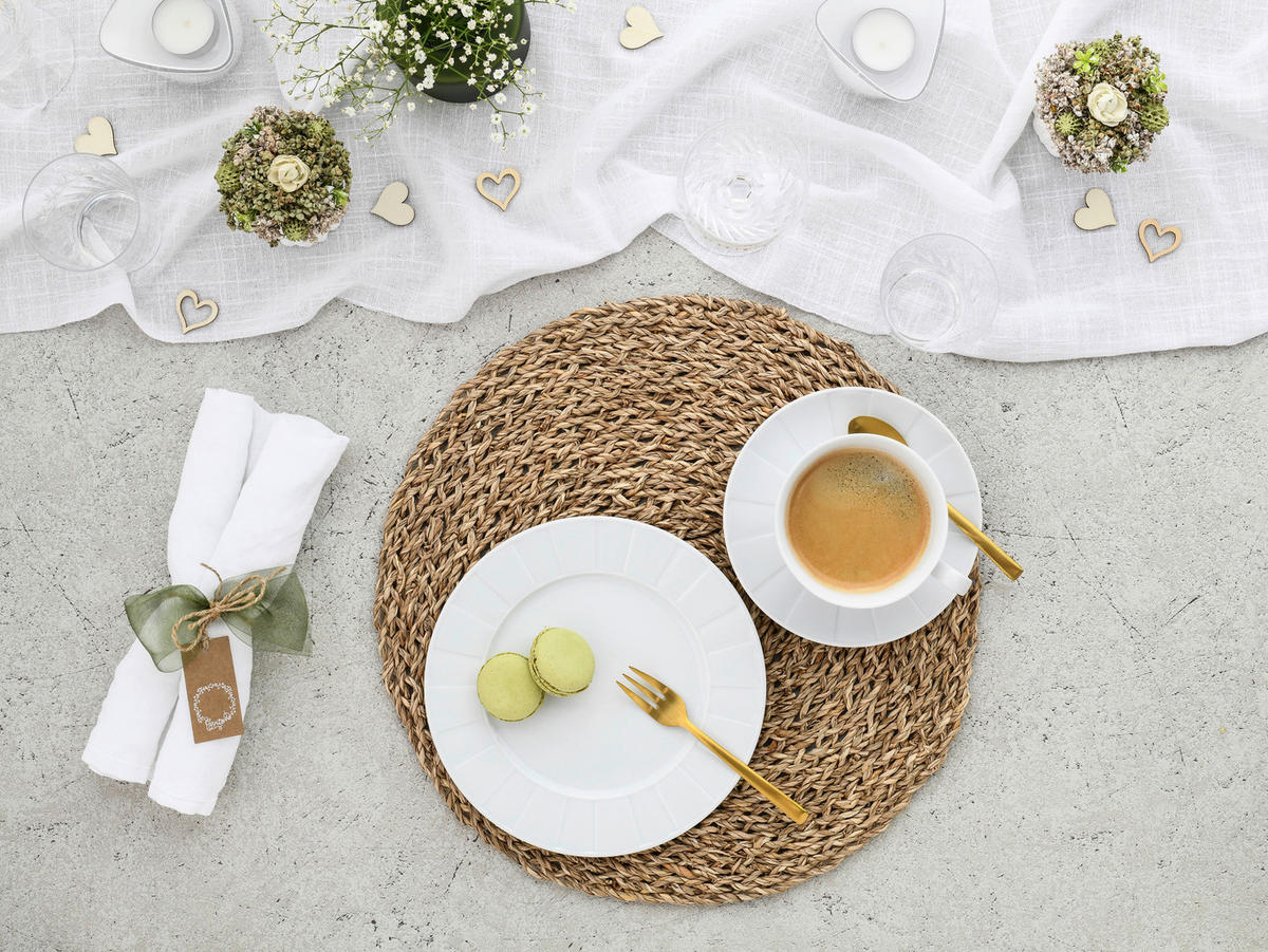 KÁVOVÁ SOUPRAVA, porcelán - bílá, Basics, keramika - Creatable