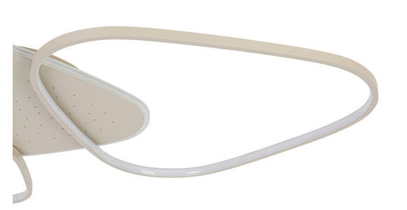 LED-DECKENLEUCHTE Alvia 102,5/72,5/5 cm  - Sandfarben, Design, Kunststoff/Metall (102,5/72,5/5cm) - Novel