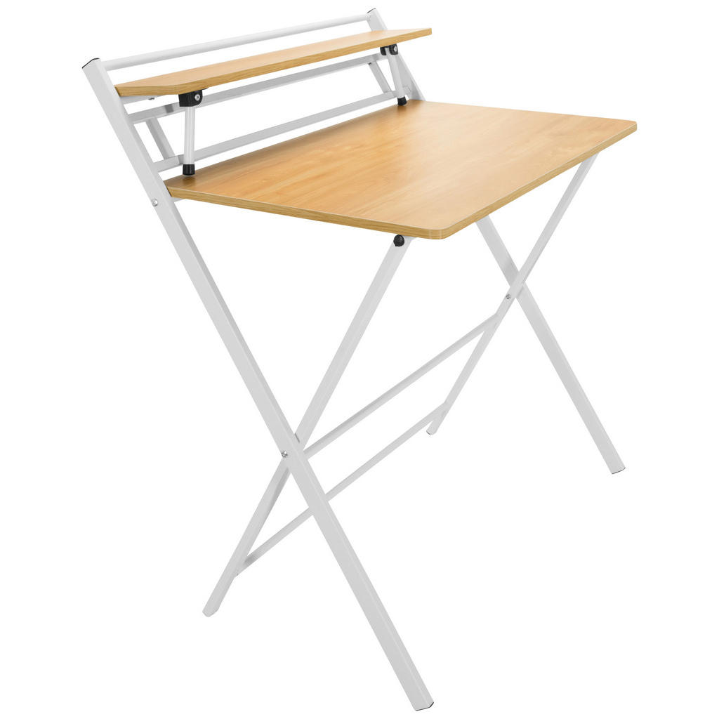Thumbnail - Mid.you Schreibtisch, Eiche, Metall, Holzwerkstoff, rechteckig, X-Form, 60x92x84 cm, klappbar, Arbeitszimmer, Schreibtis...