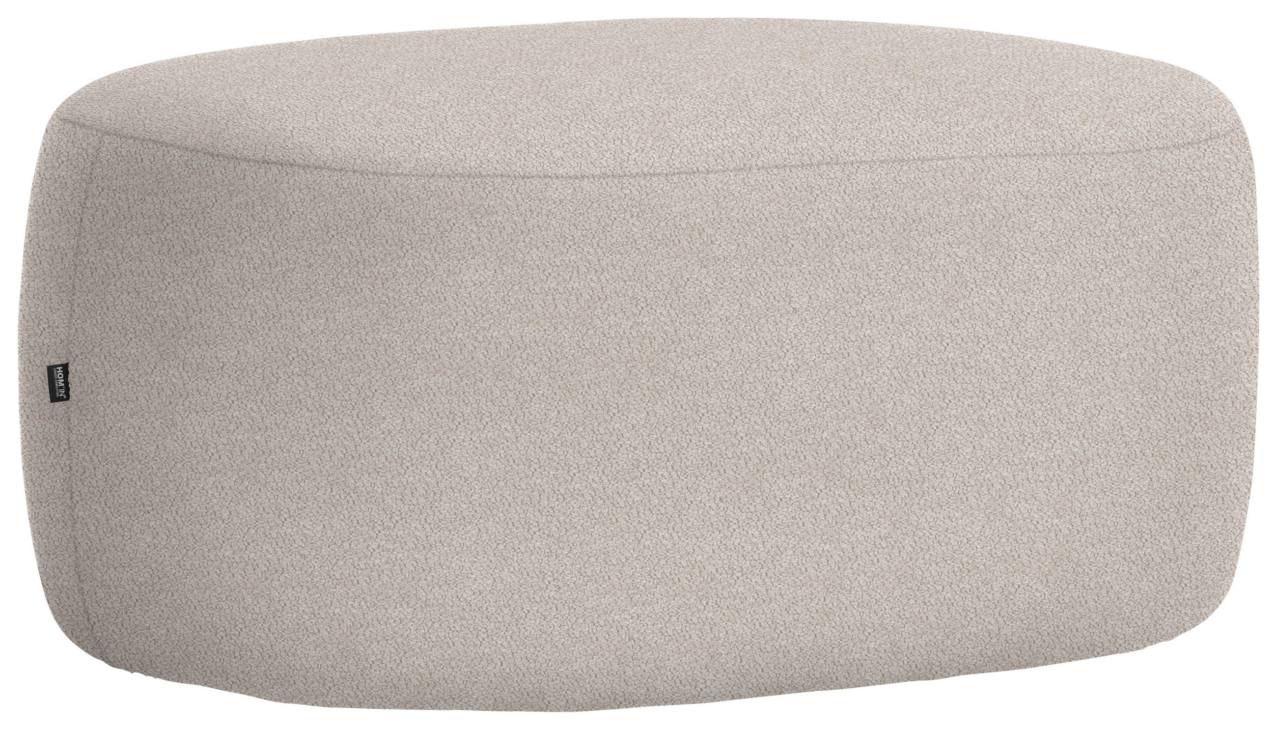 HOCKER in Textil Greige  - Greige/Schwarz, MODERN, Kunststoff/Textil (88/43/66cm) - Hom`in