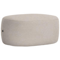 HOCKER in Textil Greige  - Greige/Schwarz, MODERN, Kunststoff/Textil (88/43/66cm) - Hom`in