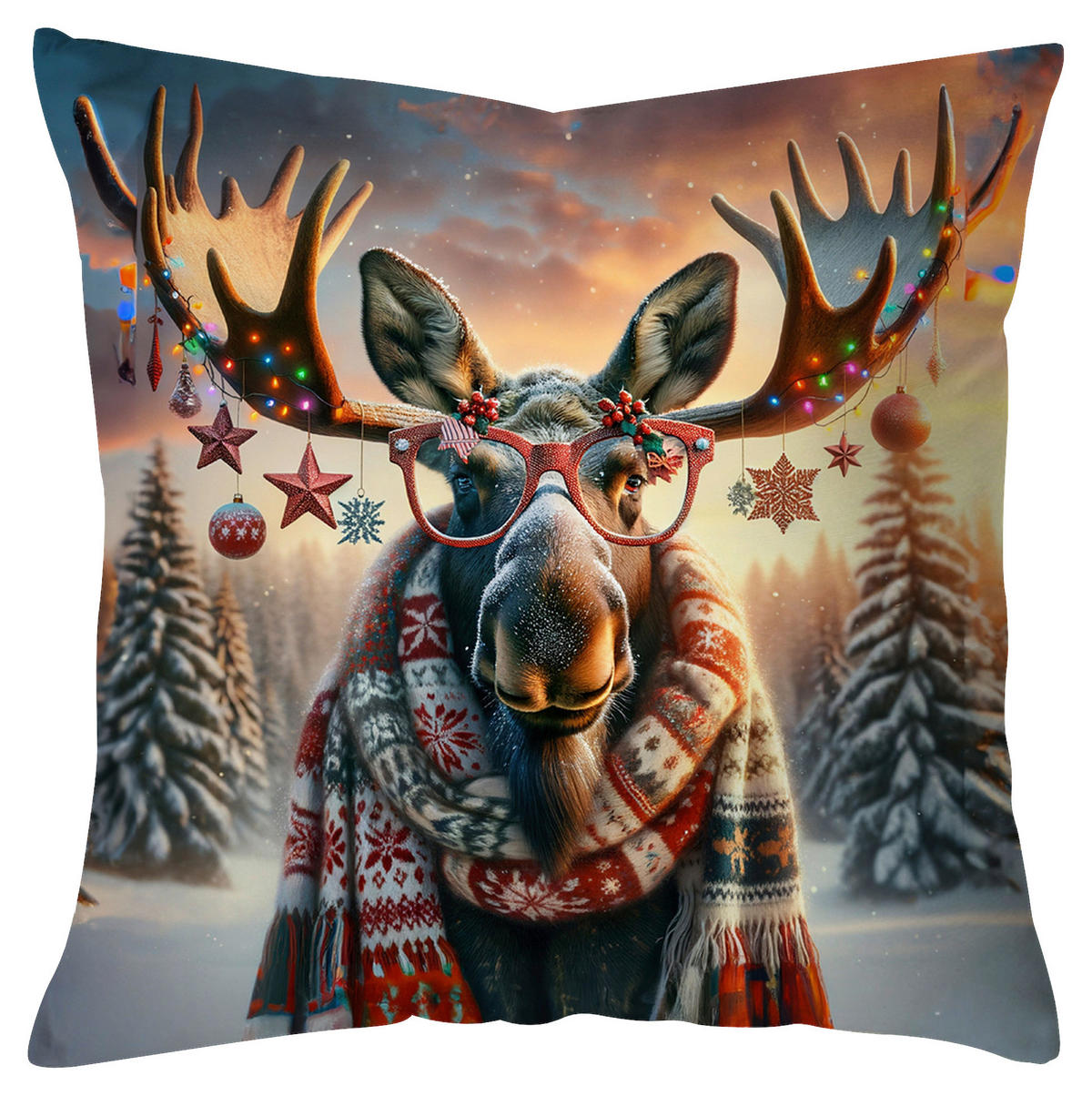 ZIERKISSEN  35/35 cm   - Multicolor, Basics, Textil (35/35cm) - X-Mas