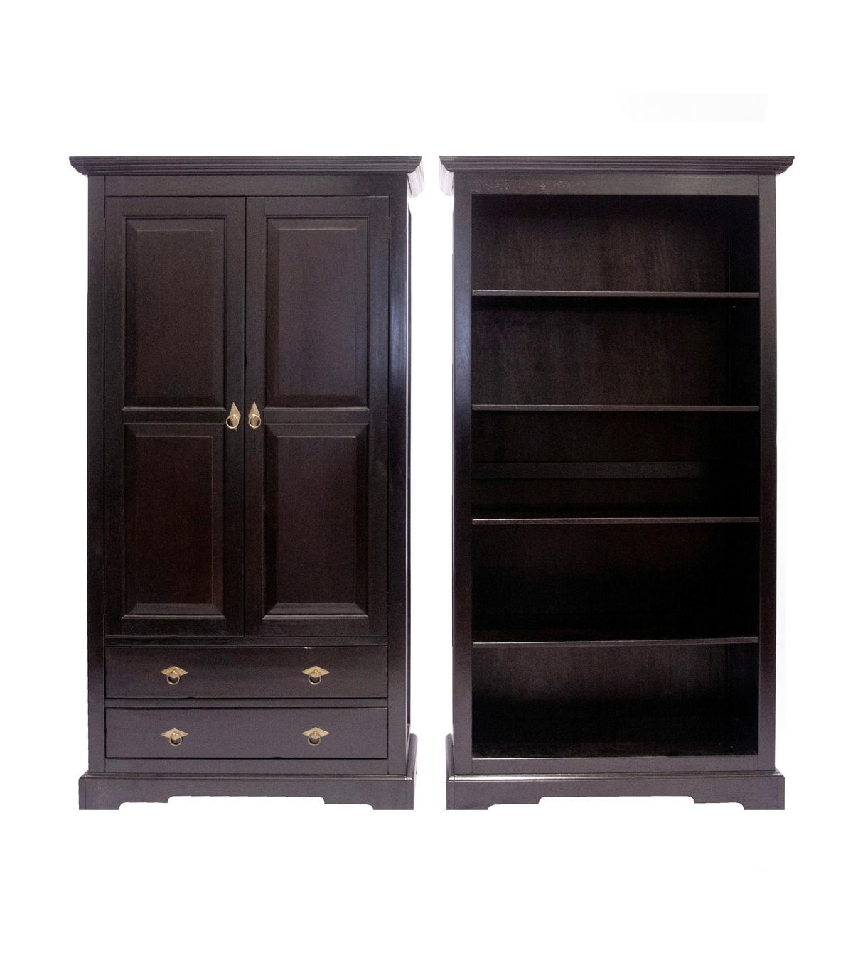 SCHRANK - Schwarzbraun, Design, Holz (98/183,50/44cm) - MID.YOU