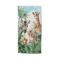 STRANDTUCH Good Morning Grün, Multicolor, Hellblau 75/150 cm  - Multicolor/Hellblau, Trend, Textil (75/150cm)