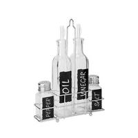 MENAGE-SET 5-teilig  - Klar, Basics, Glas/Kunststoff - Homeware Profession.