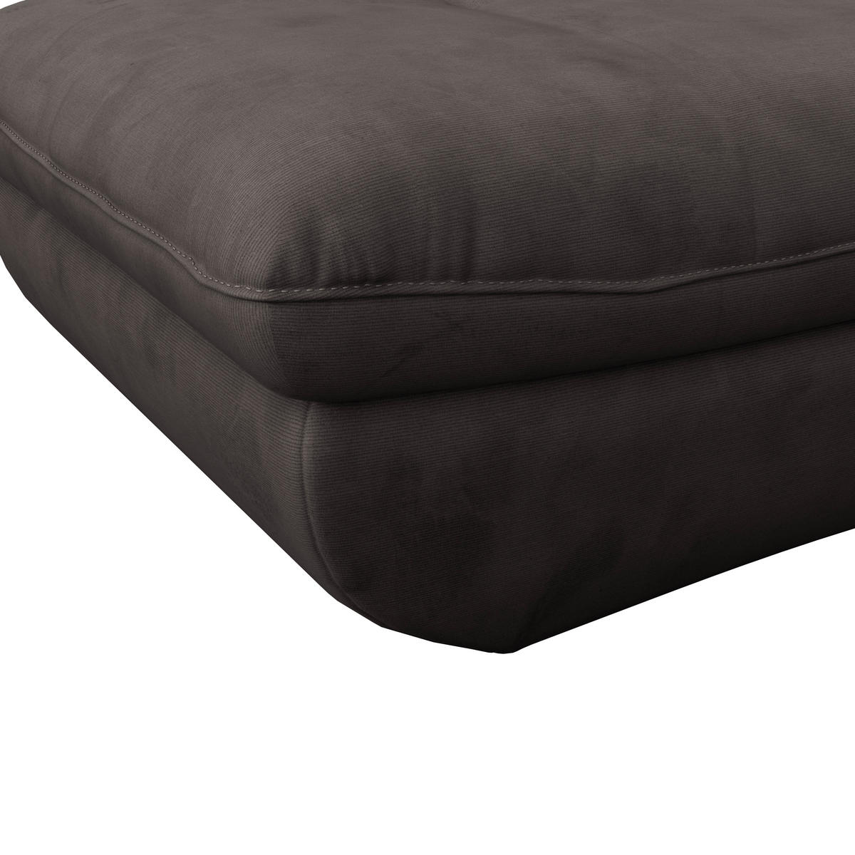 HOCKER in Textil Dunkelbraun  - Dunkelbraun/Schwarz, Modern, Kunststoff/Textil (107/75cm) - MID.YOU
