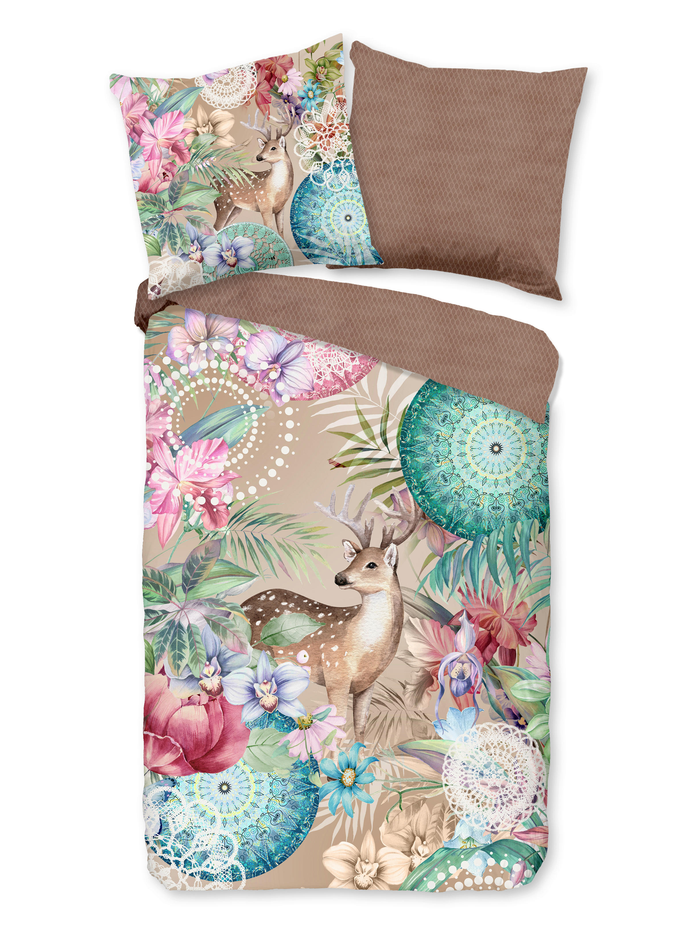 WENDEBETTWÄSCHE Hebe Biber 135/200 cm  - Multicolor, Design, Textil (135/200cm)